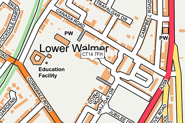 CT14 7FH map - OS OpenMap – Local (Ordnance Survey)