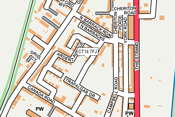 CT14 7FJ map - OS OpenMap – Local (Ordnance Survey)