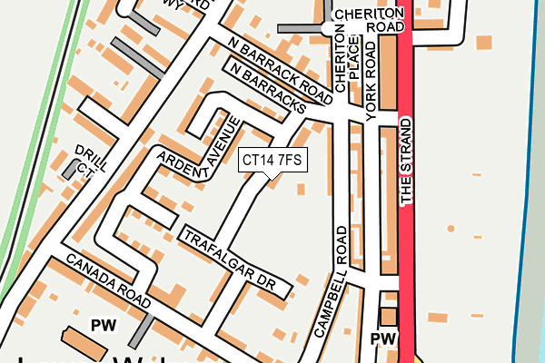 CT14 7FS map - OS OpenMap – Local (Ordnance Survey)