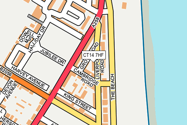 CT14 7HF map - OS OpenMap – Local (Ordnance Survey)