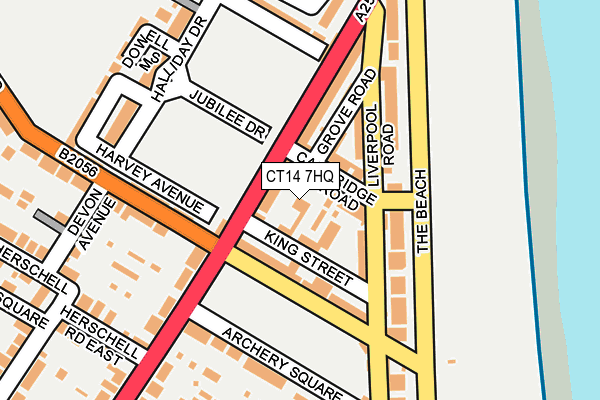 CT14 7HQ map - OS OpenMap – Local (Ordnance Survey)