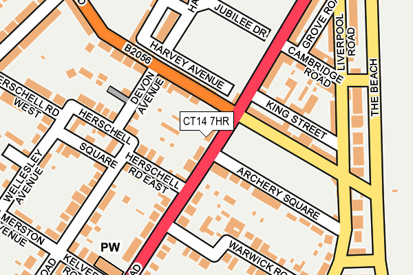 CT14 7HR map - OS OpenMap – Local (Ordnance Survey)