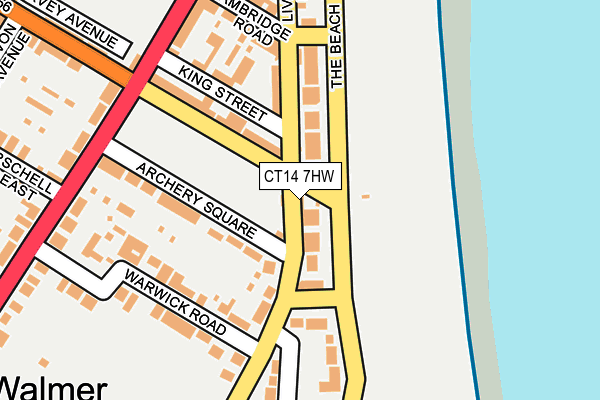 CT14 7HW map - OS OpenMap – Local (Ordnance Survey)