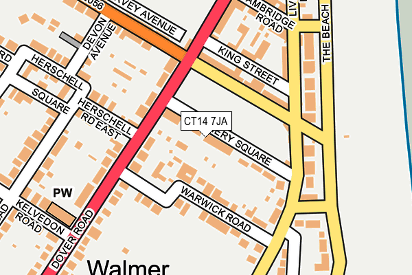 CT14 7JA map - OS OpenMap – Local (Ordnance Survey)