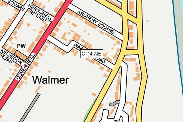 CT14 7JE map - OS OpenMap – Local (Ordnance Survey)
