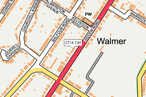 CT14 7JH map - OS OpenMap – Local (Ordnance Survey)
