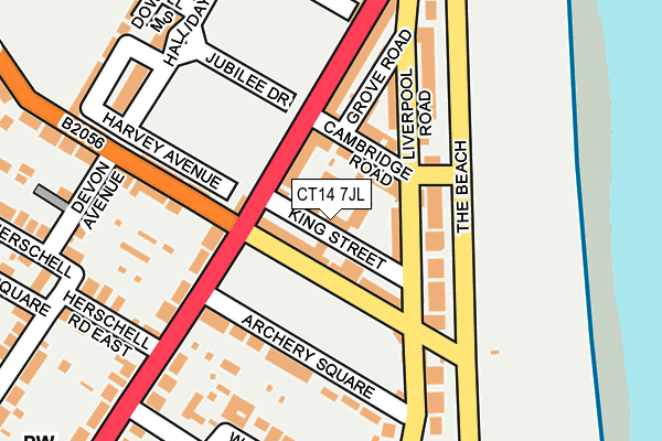 CT14 7JL map - OS OpenMap – Local (Ordnance Survey)
