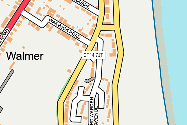 CT14 7JT map - OS OpenMap – Local (Ordnance Survey)