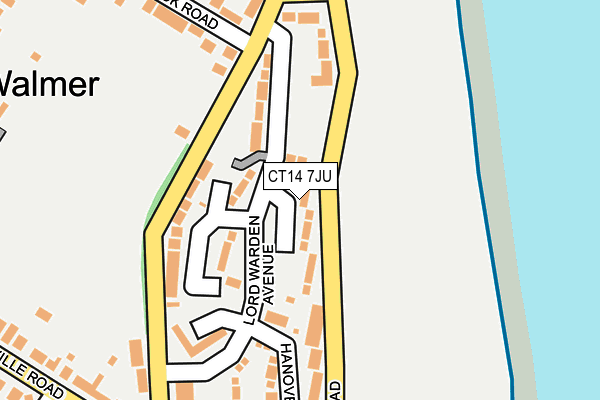 CT14 7JU map - OS OpenMap – Local (Ordnance Survey)