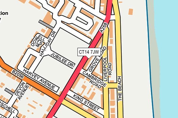 CT14 7JW map - OS OpenMap – Local (Ordnance Survey)