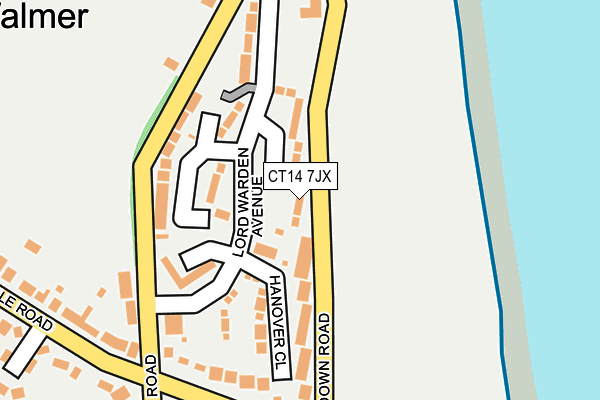 CT14 7JX map - OS OpenMap – Local (Ordnance Survey)