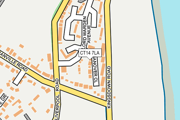 CT14 7LA map - OS OpenMap – Local (Ordnance Survey)
