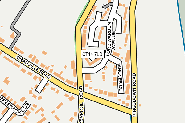 CT14 7LD map - OS OpenMap – Local (Ordnance Survey)