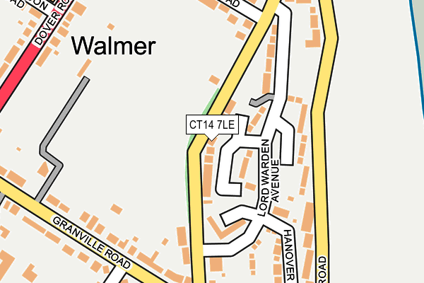 CT14 7LE map - OS OpenMap – Local (Ordnance Survey)