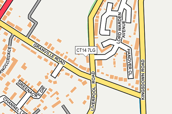 CT14 7LG map - OS OpenMap – Local (Ordnance Survey)