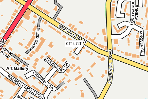 CT14 7LT map - OS OpenMap – Local (Ordnance Survey)