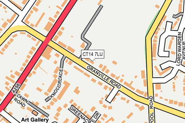 CT14 7LU map - OS OpenMap – Local (Ordnance Survey)