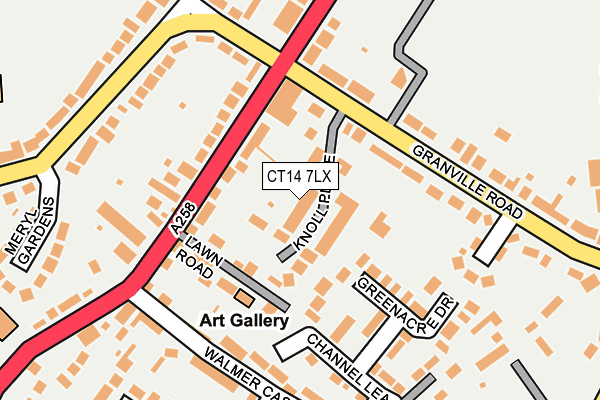 CT14 7LX map - OS OpenMap – Local (Ordnance Survey)