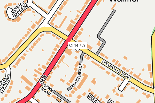 CT14 7LY map - OS OpenMap – Local (Ordnance Survey)