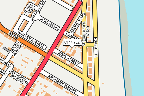 CT14 7LZ map - OS OpenMap – Local (Ordnance Survey)