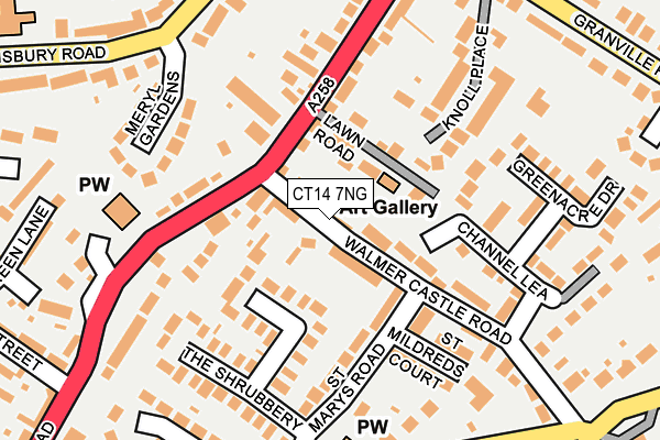CT14 7NG map - OS OpenMap – Local (Ordnance Survey)