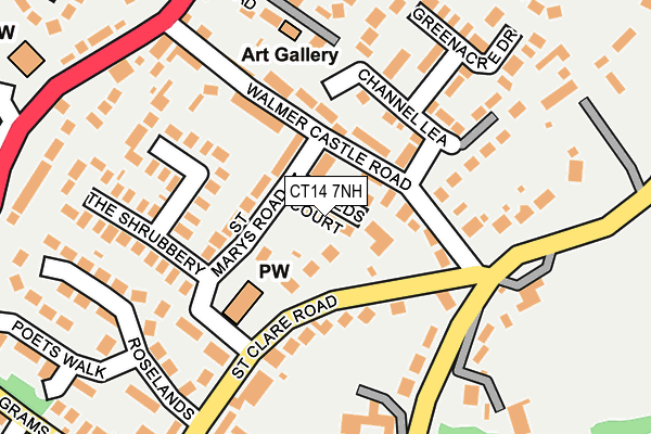 CT14 7NH map - OS OpenMap – Local (Ordnance Survey)