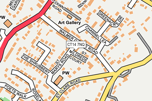 CT14 7NQ map - OS OpenMap – Local (Ordnance Survey)