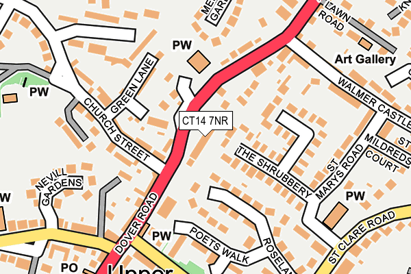 CT14 7NR map - OS OpenMap – Local (Ordnance Survey)