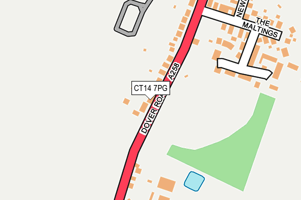 CT14 7PG map - OS OpenMap – Local (Ordnance Survey)