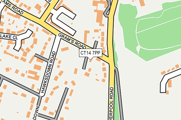 CT14 7PP map - OS OpenMap – Local (Ordnance Survey)