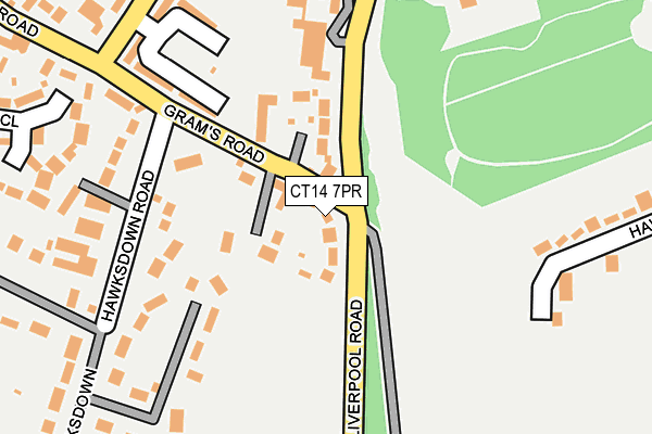 CT14 7PR map - OS OpenMap – Local (Ordnance Survey)
