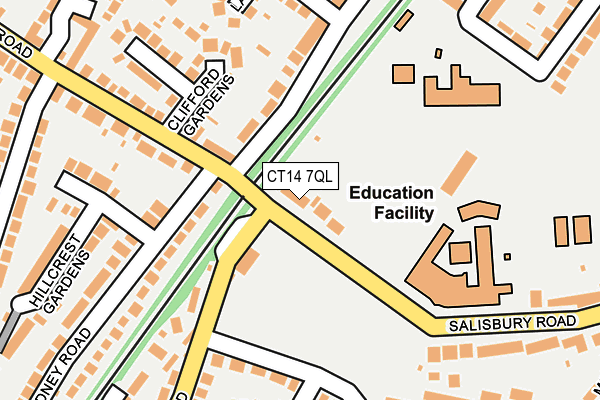 CT14 7QL map - OS OpenMap – Local (Ordnance Survey)
