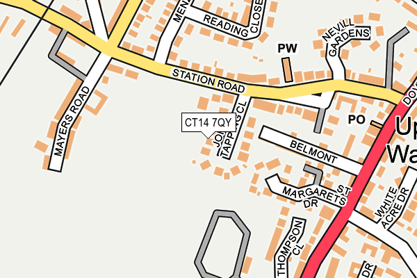 CT14 7QY map - OS OpenMap – Local (Ordnance Survey)