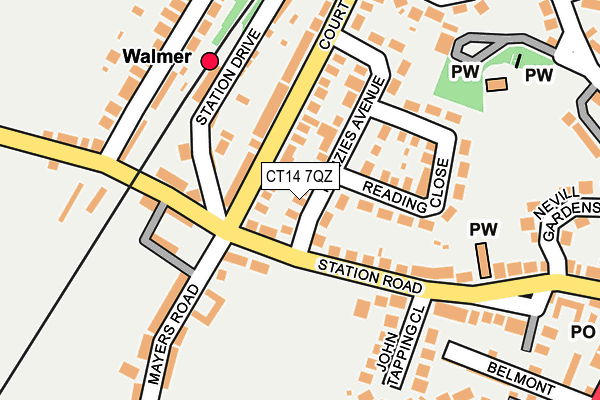 CT14 7QZ map - OS OpenMap – Local (Ordnance Survey)