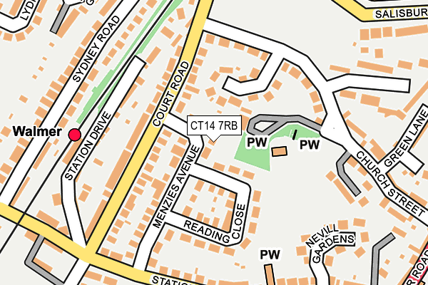 CT14 7RB map - OS OpenMap – Local (Ordnance Survey)