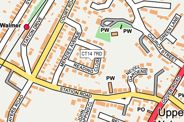 CT14 7RD map - OS OpenMap – Local (Ordnance Survey)