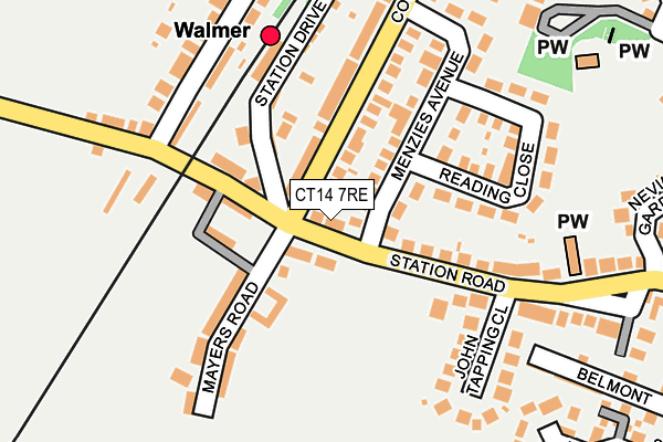 CT14 7RE map - OS OpenMap – Local (Ordnance Survey)