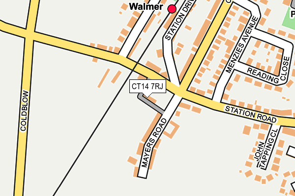 CT14 7RJ map - OS OpenMap – Local (Ordnance Survey)