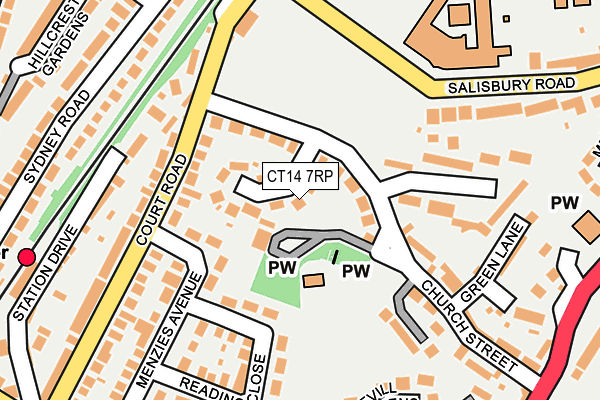 CT14 7RP map - OS OpenMap – Local (Ordnance Survey)