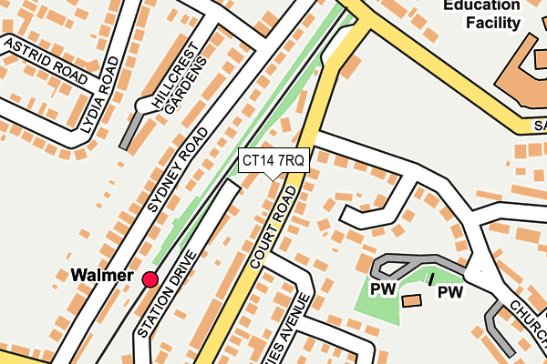 CT14 7RQ map - OS OpenMap – Local (Ordnance Survey)