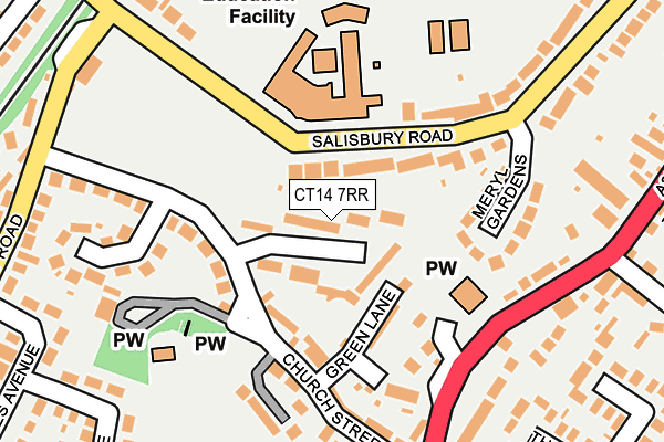 CT14 7RR map - OS OpenMap – Local (Ordnance Survey)