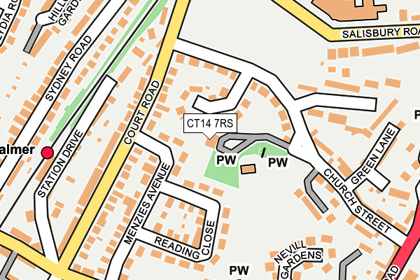 CT14 7RS map - OS OpenMap – Local (Ordnance Survey)