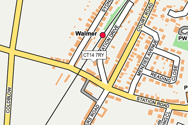 CT14 7RY map - OS OpenMap – Local (Ordnance Survey)