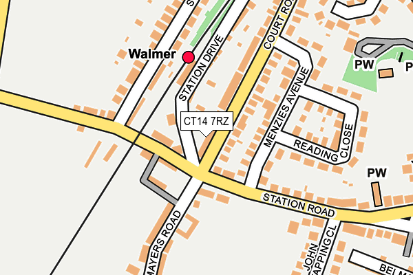 CT14 7RZ map - OS OpenMap – Local (Ordnance Survey)