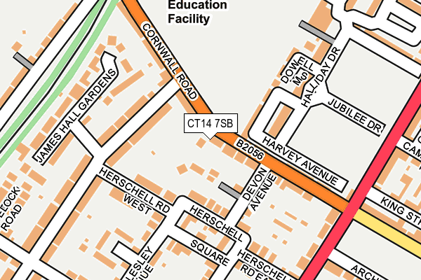 CT14 7SB map - OS OpenMap – Local (Ordnance Survey)