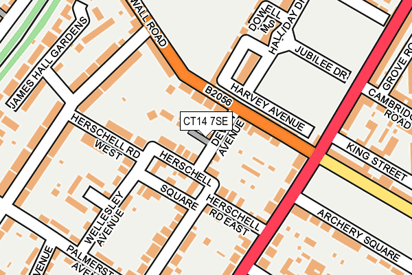 CT14 7SE map - OS OpenMap – Local (Ordnance Survey)