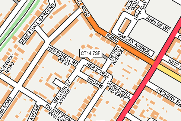 CT14 7SF map - OS OpenMap – Local (Ordnance Survey)