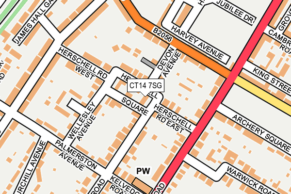 CT14 7SG map - OS OpenMap – Local (Ordnance Survey)