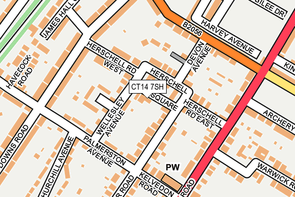 CT14 7SH map - OS OpenMap – Local (Ordnance Survey)