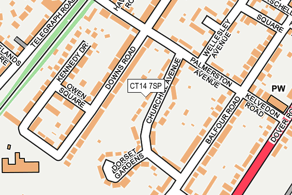 CT14 7SP map - OS OpenMap – Local (Ordnance Survey)
